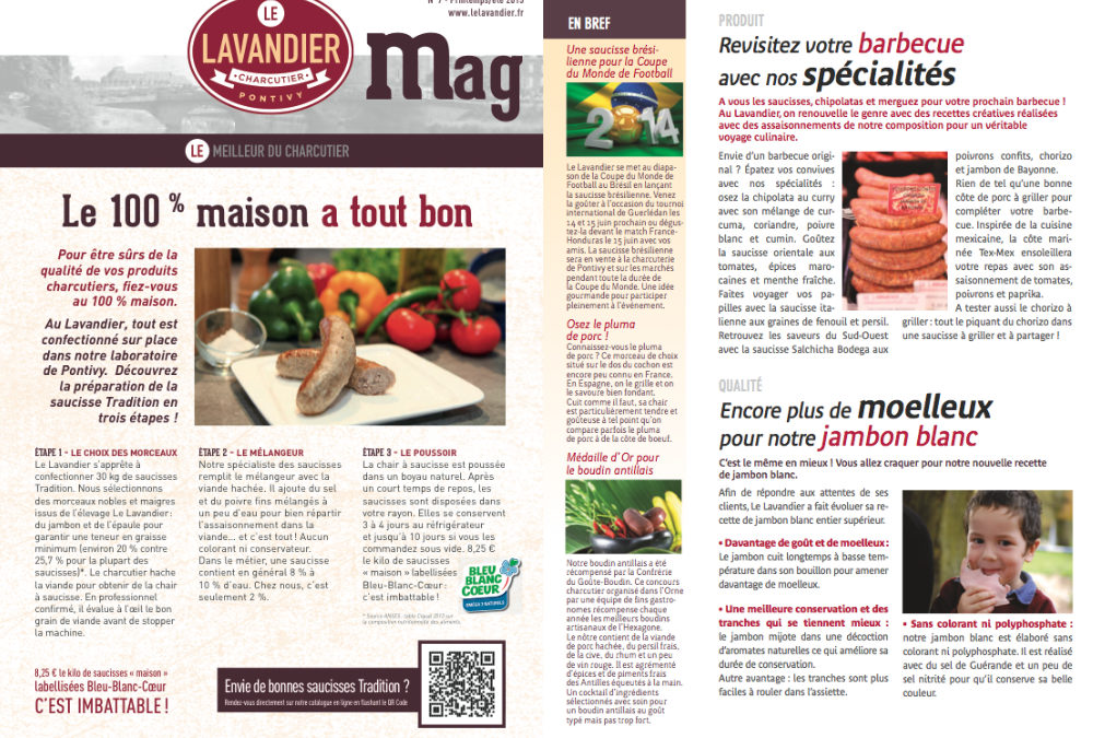 Lettre d’information commerciale pour Le Lavandier