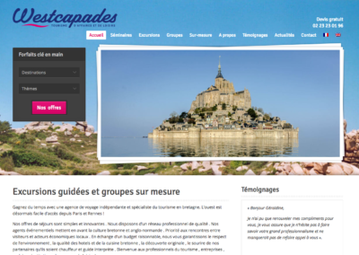 Westcapades : gestion de projet web et rédaction